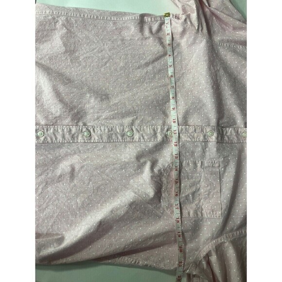 J Crew Men's Pink Polka Dot Cotton Stretch Button Up Shirt Medium - Picture 7 of 8